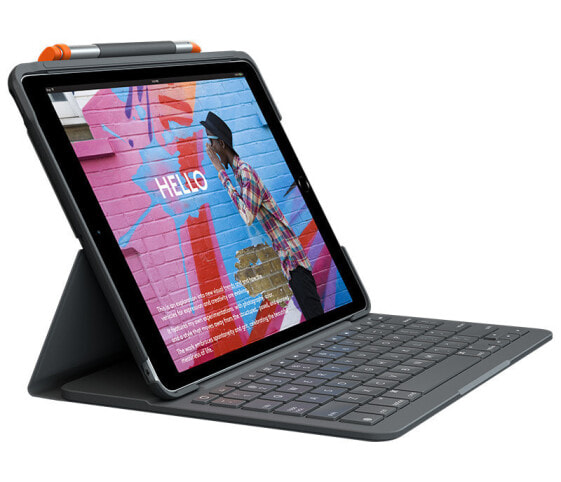 Logitech Slim Folio for iPad (7th - 8th - & 9th generation) - QWERTZ - Swiss - 1.7 cm - 1.5 mm - Apple - iPad (7th gen)