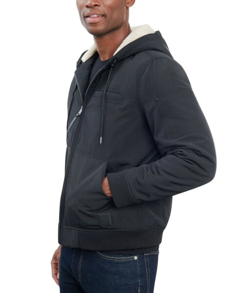 Men's Fleece-Lined Zip-Front Hooded Jacket