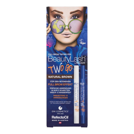 RefectoCil BeautyLash Two Go Tinting Pen 1 Packung augenbrauenfarbe für Frauen Farbstift Gel 1 + Farbstift Gel 2