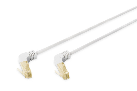 DIGITUS CAT 6A S/FTP patch cord, 90° angled plug