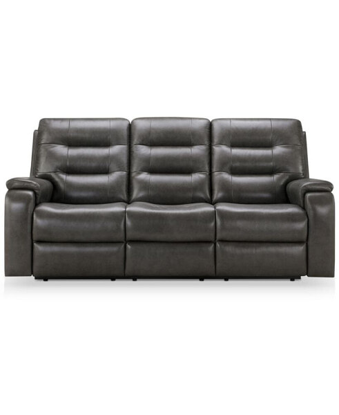 Waylen 81.5" Top-Grain Leather Manual Reclining Sofa