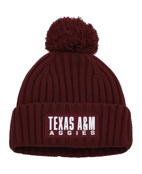 Men's Maroon Texas A&M Aggies Modern Ribbed Cuffed Knit Hat with Pom