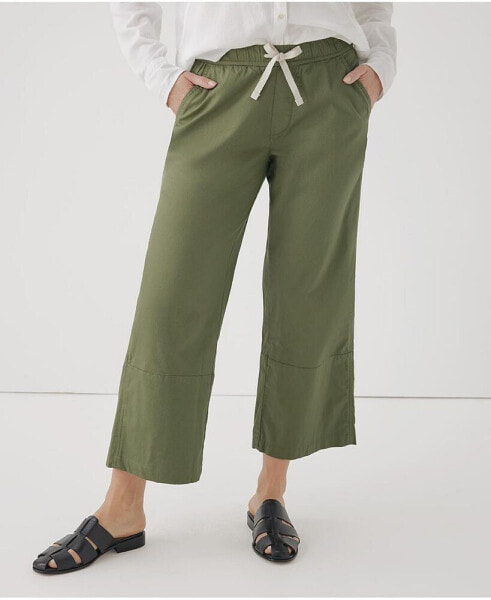 Women's Organic Cotton Daily Twill Crop Pant