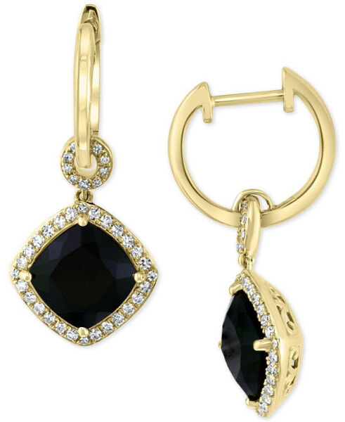 EFFY® Diamond (1/3 ct. t.w.) & Onyx (10mm) Drop Earrings In 14k Gold