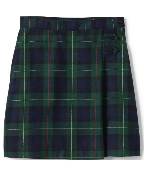 Girls School Uniform Plaid A-line Skirt Below the Knee