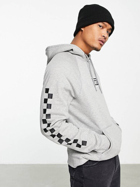 Vans – Versa Standard – Kapuzenpullover in Grau mit mittigem Logo