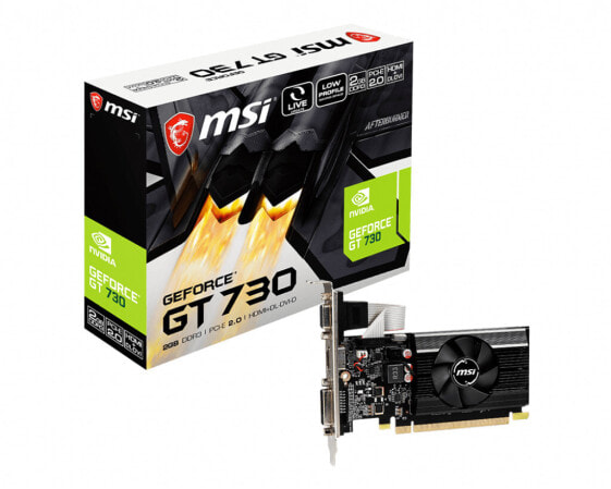MSI N730K-2GD3/LP - GeForce GT 730 - 2 GB - GDDR3 - 64 bit - 4096 x 2160 pixels - PCI Express 2.0