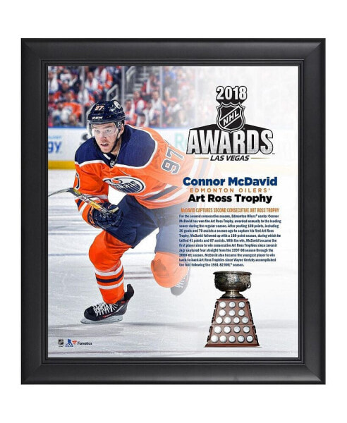 Connor McDavid Edmonton Oilers Framed 15" x 17" 2018 Art Ross Trophy Winner Collage