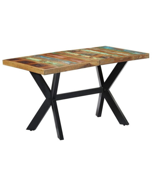 Dining Table 55.1"x27.6"x29.5" Solid Reclaimed Wood