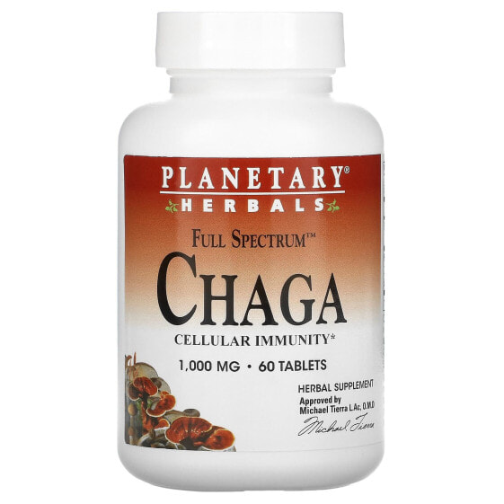Full Spectrum Chaga, 1,000 mg, 60 Tablets