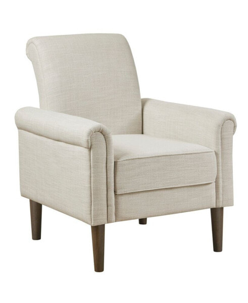 30" Jeanie Wide Fabric Rolled Arm Accent Chair