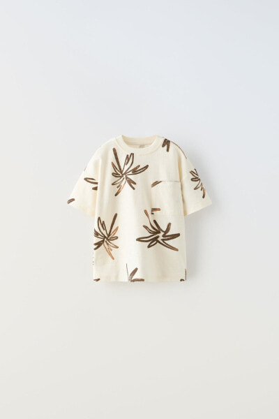 Palm tree t-shirt with pocket