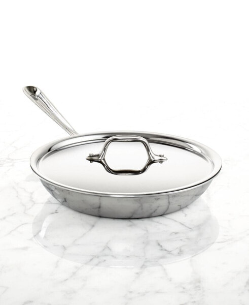 All Clad Tri-Ply Stainless Steel 10" Covered Fry Pan
