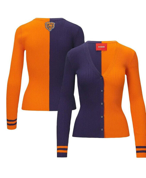 Women's Navy, Orange Chicago Bears Cargo Sweater