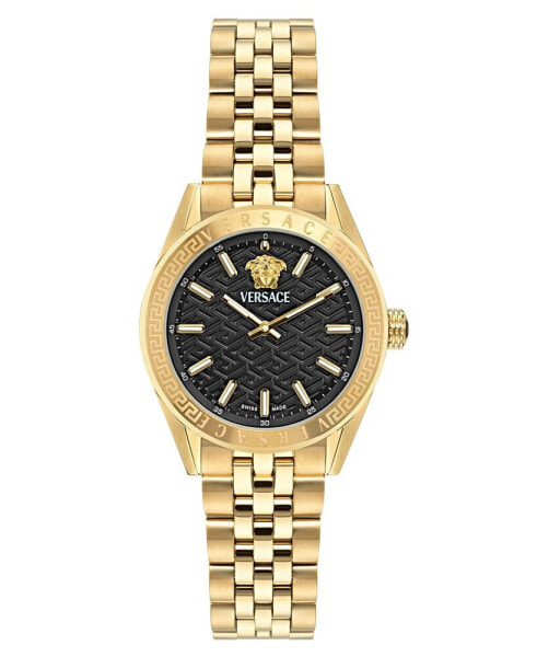 Women's Swiss Gold Ion Plated Stainless Steel Bracelet Watch 36mm