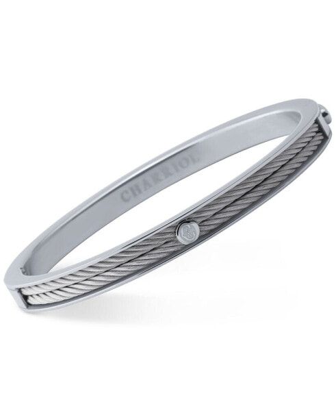 Women's Forever Stainless Steel Cable Bangle Bracelet