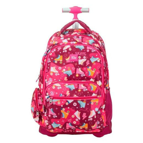 Школьный рюкзак с колесиками Milan Розовый 52 x 34,5 x 23 cm