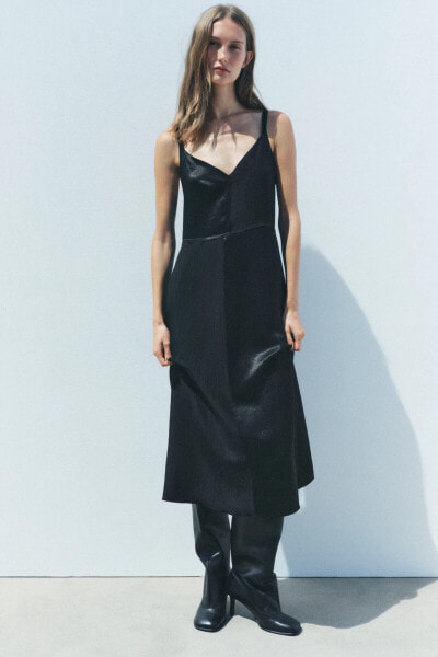 SATIN SLIP DRESS - ZW COLLECTION