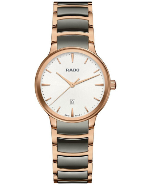 Часы Rado Swiss Centrix Gray Ceramic & Rose Gold PVD 31mm