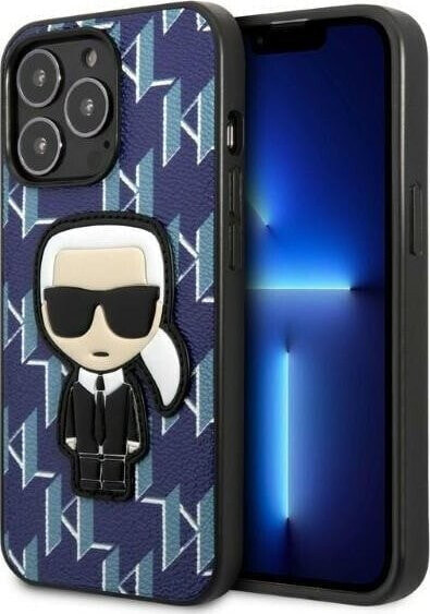 Karl Lagerfeld Etui Karl Lagerfeld KLHCP13LPMNIKBL Apple iPhone 13 Pro hardcase niebieski/blue Monogram Ikonik Patch