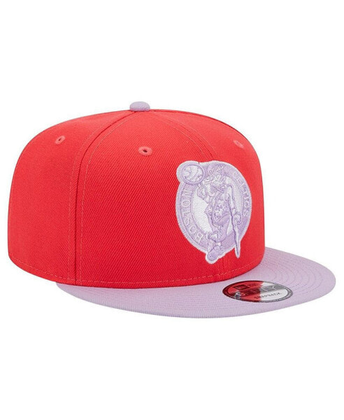 Men's Red, Lavender Boston Celtics 2-Tone Color Pack 9FIFTY Snapback Hat