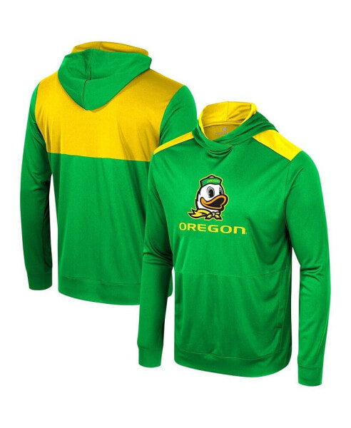 Men's Green Oregon Ducks Warm Up Long Sleeve Hoodie T-shirt