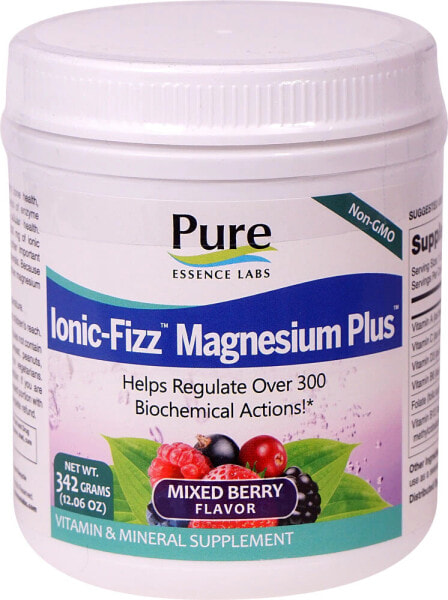 Pure Essence Labs Ionic-Fizz Magnesium Plus Витаминно-минеральная добавка с магнием 342 г
