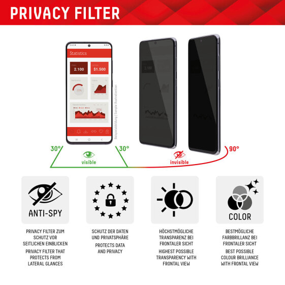 E.V.I. DISPLEX Privacy Glass Samsung Galaxy S24+