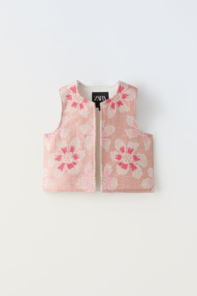 Floral cross-stitch waistcoat