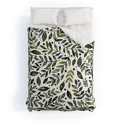 Комплект постельного белья Deny Designs Angela Minca Seasonal Branches, зеленый