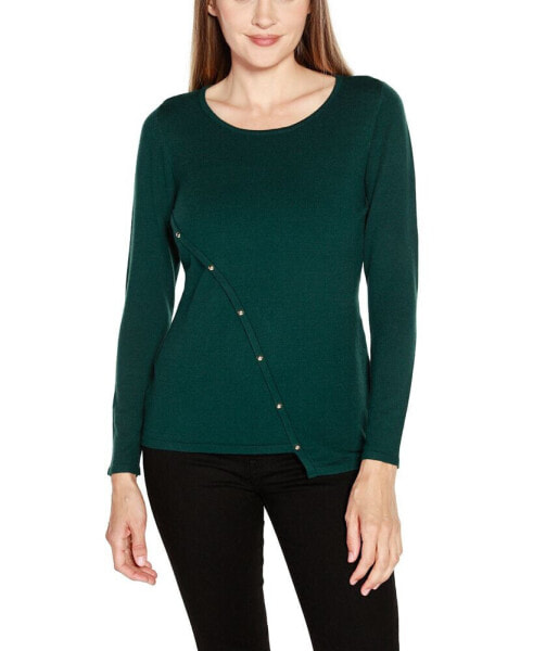 Women's Asymmetrical Crossover-Front Sweater