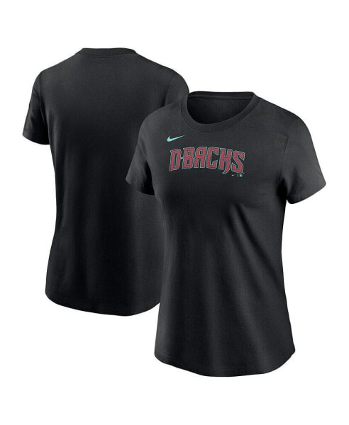 Women's Black Arizona Diamondbacks Wordmark T-shirt