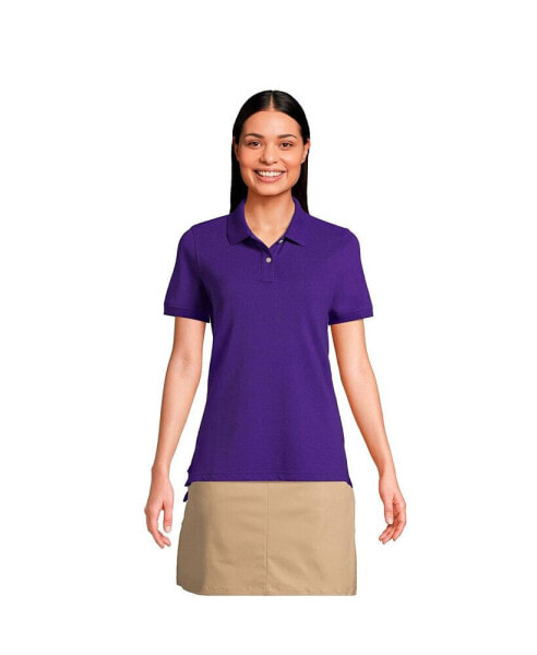 Women's School Uniform Short Sleeve Mesh Polo Shirt