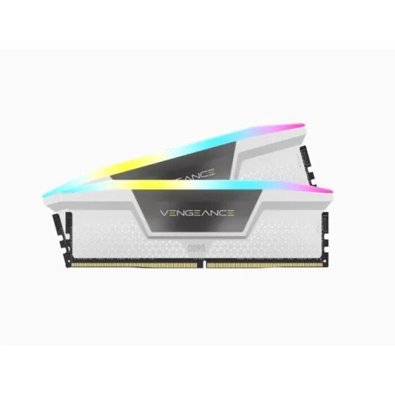 RAM -Speicher - Corsair - Rache RGB DDR5 - 32 GB 2x16 GB DIMM - 6000 MHz - 1,35 V - Wei (CMH32GX5M2D6000C36W)