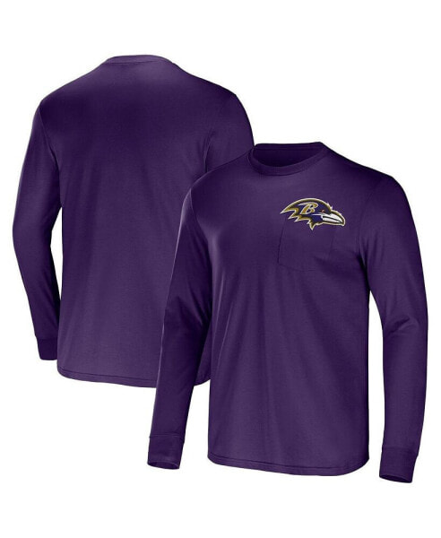 Men's NFL x Darius Rucker Collection by Purple Baltimore Ravens Team Long Sleeve T-shirt