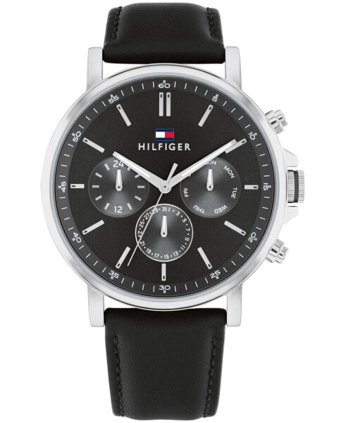 Часы Tommy Hilfiger Multifunction Black Leather 43mm