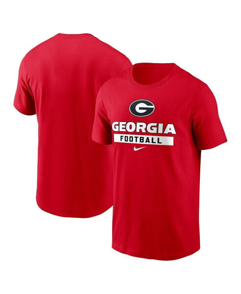 Men's Red Georgia Bulldogs Football T-Shirt