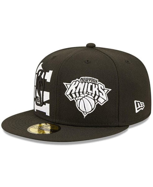 Men's Black, White New York Knicks 2022 NBA Draft 59FIFTY Fitted Hat