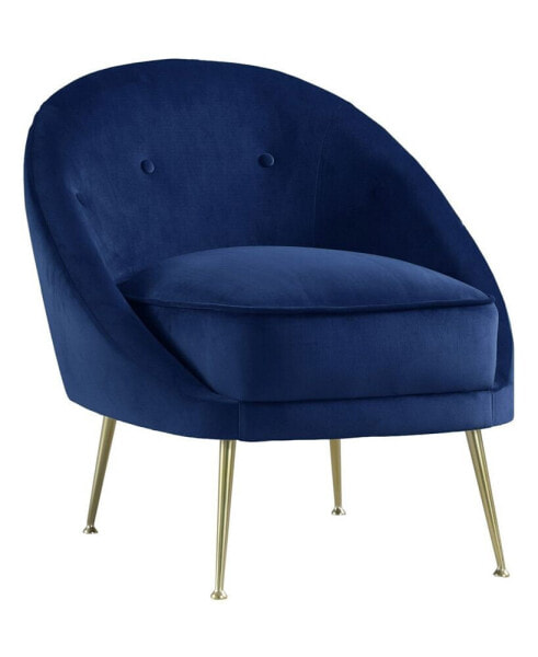 Olivia Velour with Legs Accent Chair