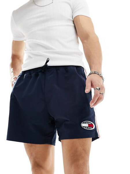 Tommy Jeans archive runner shorts in navy