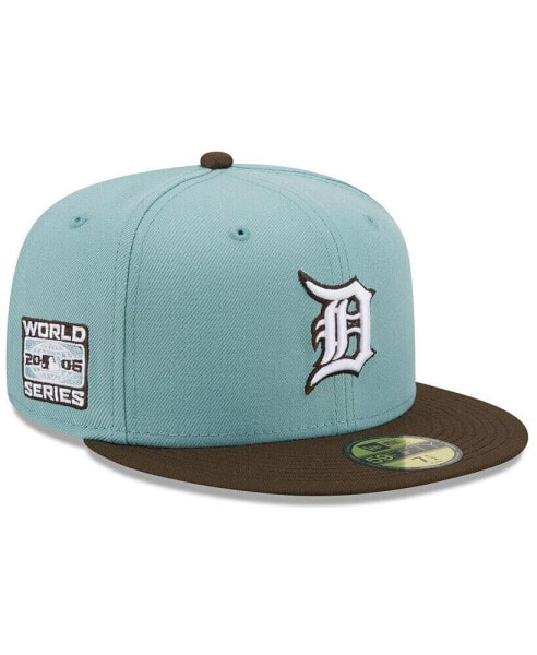 Men's Light Blue, Brown Detroit Tigers 2006 World Series Beach Kiss 59FIFTY Fitted Hat