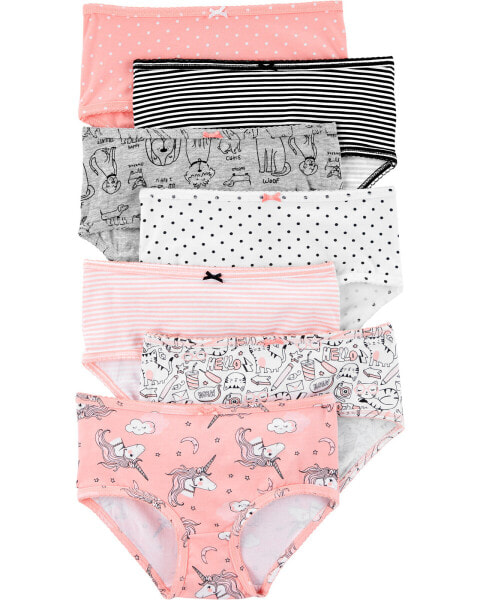 7-Pack Unicorn Print Stretch Cotton Underwear 4-5