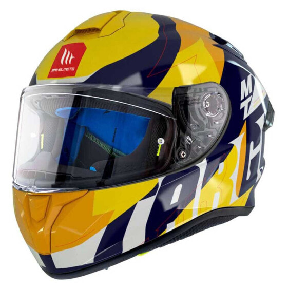 Шлем полного лица MT Helmets Targo Pro Biger Глянцевый сине-жемчужный