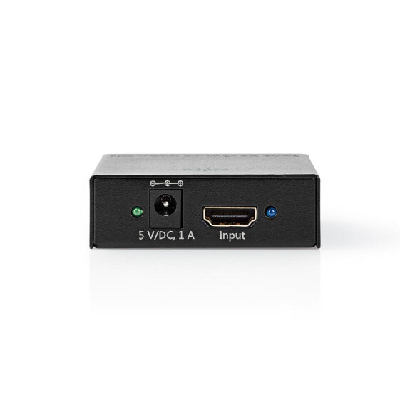 Аксессуар Разъемы и переходники Nedis GmbH VSPL3472AT HDMI 2x HDMI Черный Металлический 4K Ultra HD 60 Гц