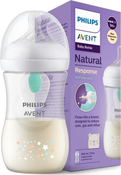 Avent AVENT SCY673/82-RESPONSYWNA BUTELKA NATURAL 260ML MIŚ AIR FREE