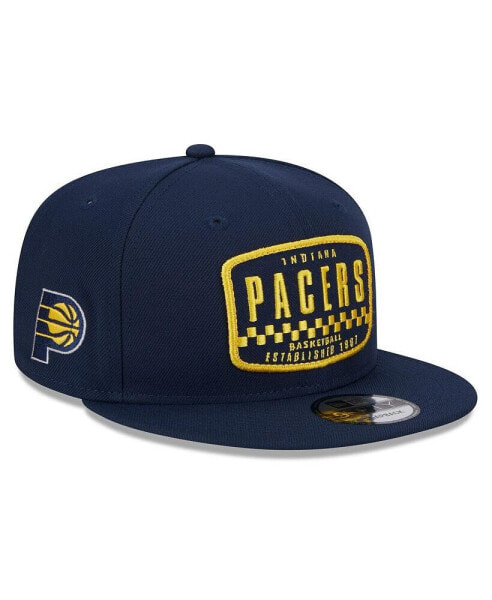 Men's Navy Indiana Pacers 2024 NBA All-Star Game Rally Drive Finish Line Patch 9FIFTY Snapback Hat