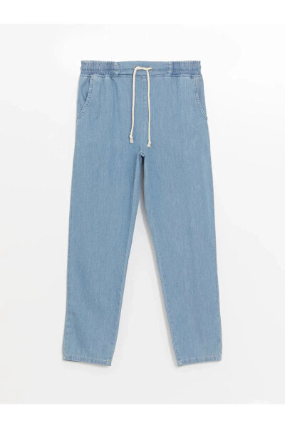 LCW Jeans Beli Lastikli Paperbag Kadın Jean Pantolon