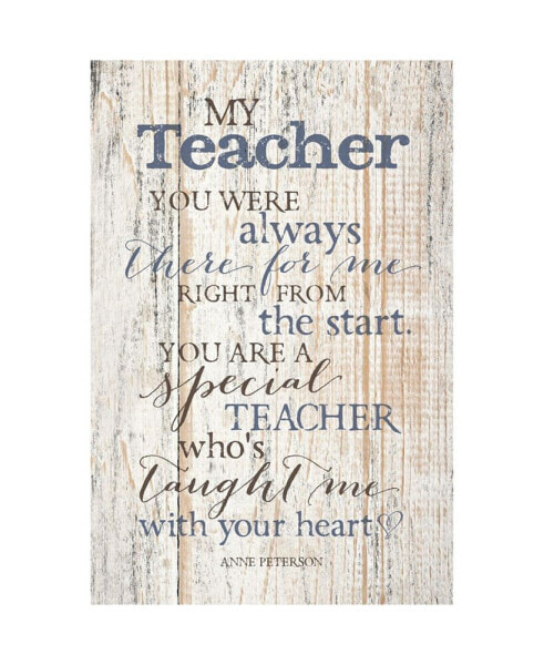 My Teacher New Horizons Wood Plaque with Easel, 6" x 9"