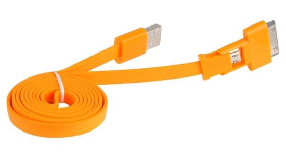 3GO Usb To Micro Usb And Apple 30 Pin Flat cable