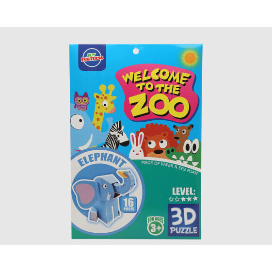 3D-паззл Zoo 27 x 18 cm 16 Предметы Слон